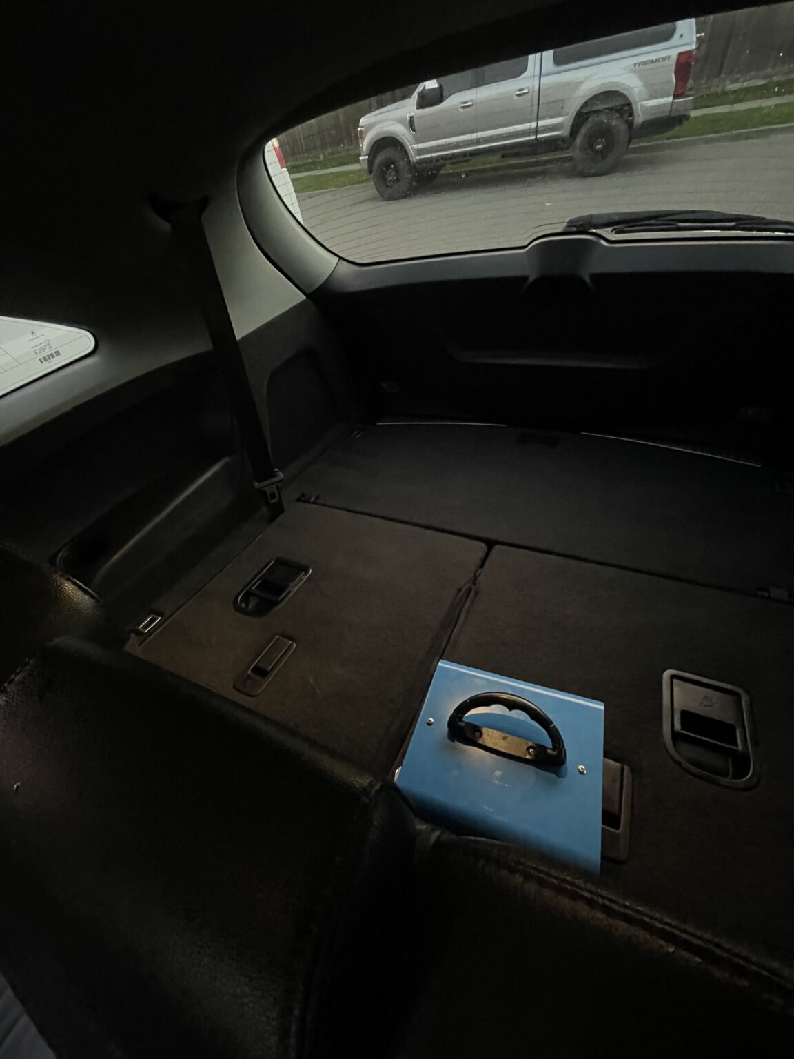 Clean car trunk cargo area interior detailing